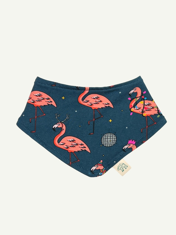 Flamingo Christmas Disco Baby and Children's Bib