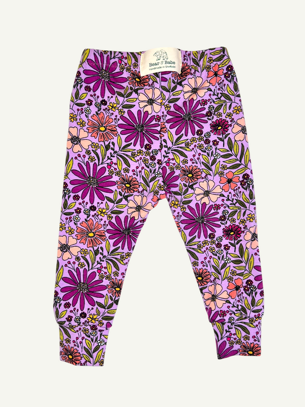 Purple Bloom Baby and Children's Leggings