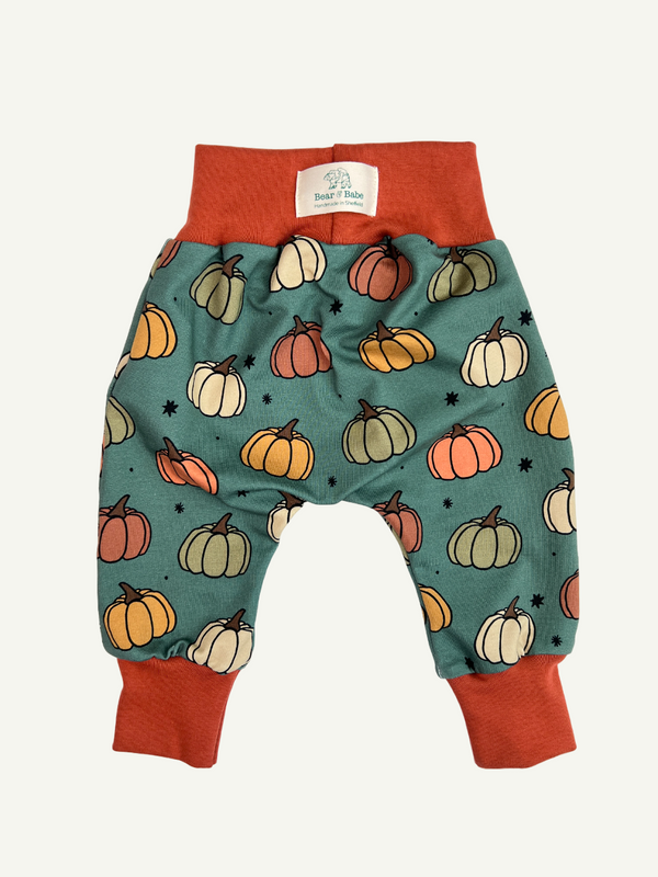 Khaki Green Pumpkins Baby and Children's Harem Pants