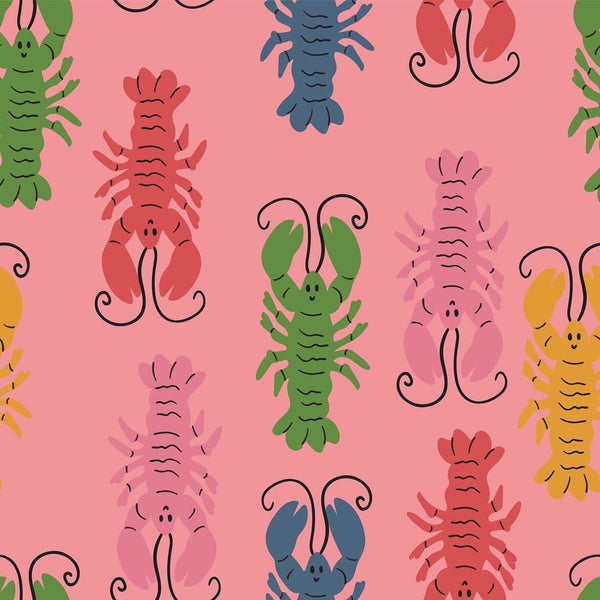 Pink Lobsters Baby and Children's Zip Sleepsuit