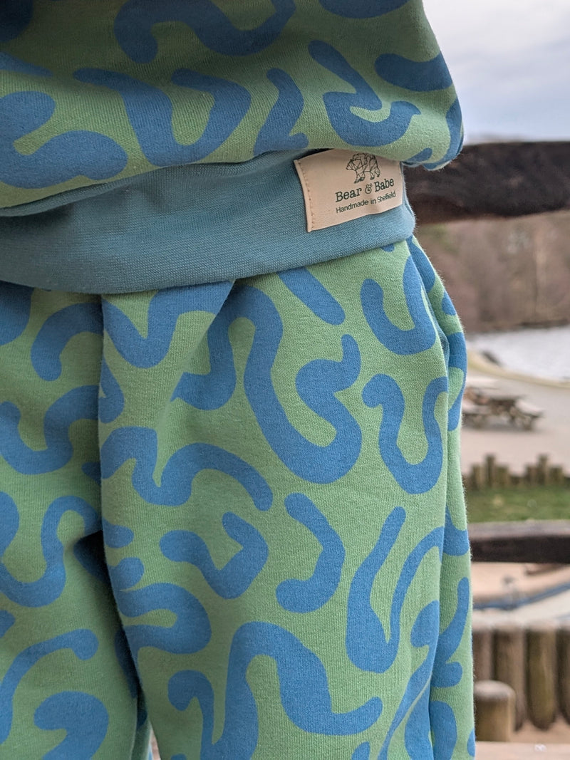 Green Squiggles Baby and Children's Joggers