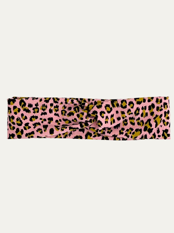 Pink Leopard Print Adult's Twist Headband