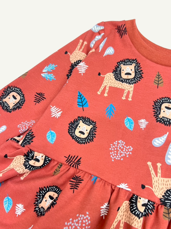 Rust Lions Baby and Children's Dress