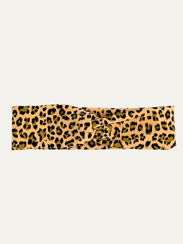 Yellow Leopard Print Baby and Children's Twist Headband