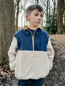 Navy & Stone Toddler and Children's 1/2 Zip Fleece