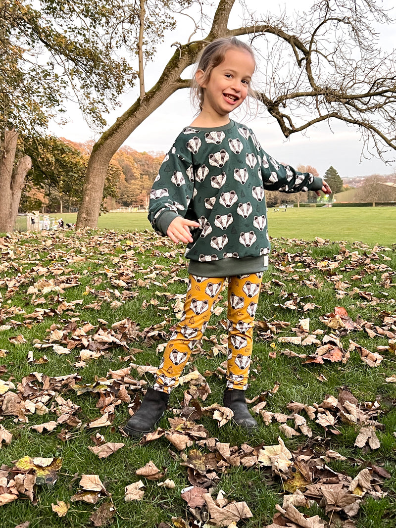 Ochre Badgers Baby and Children's Leggings