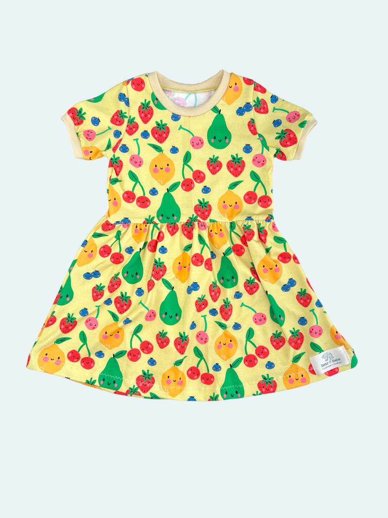 Yellow Fruits Baby and Children's Dress