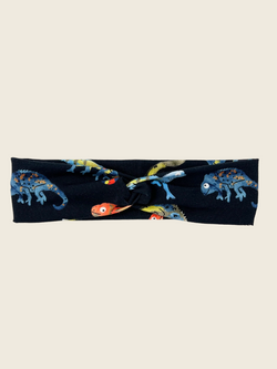 Navy Chameleons Adult's Twist Headband