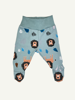 Mint Lions Baby and Children's Footed Leggings