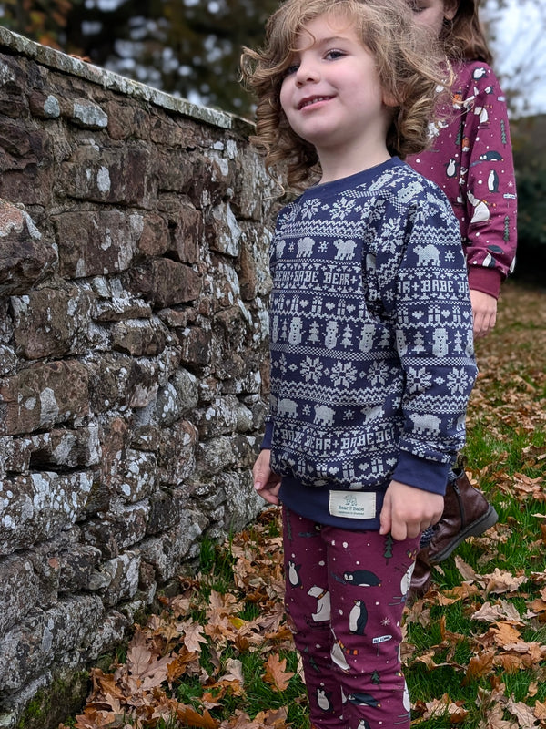 Navy Bear & Babe Fair Isle Baby and Children's Sweater