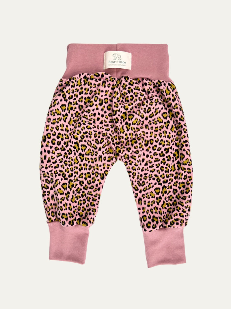 Pink Leopard Print Baby and Children's Harem Pants