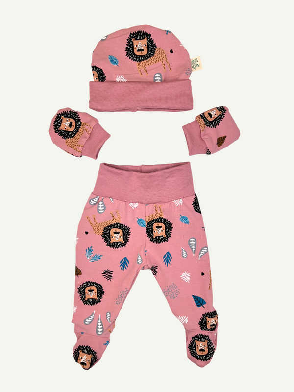 Rose Lions Newborn Baby Set