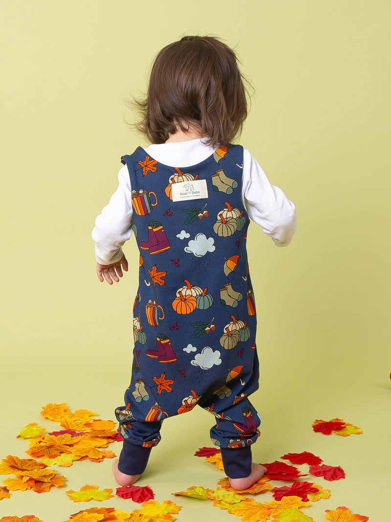 Blue Autumn Days Baby and Children's Romper