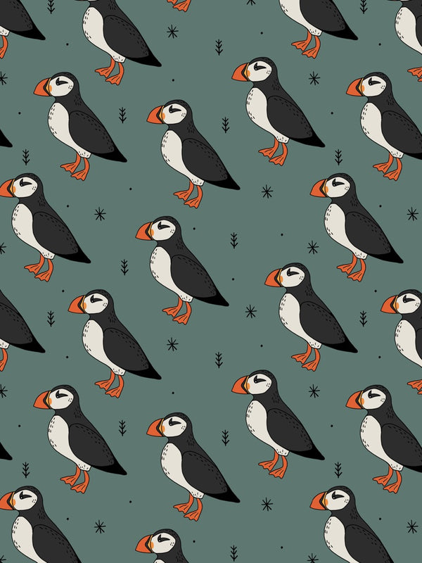 Green Puffins Adult Leggings