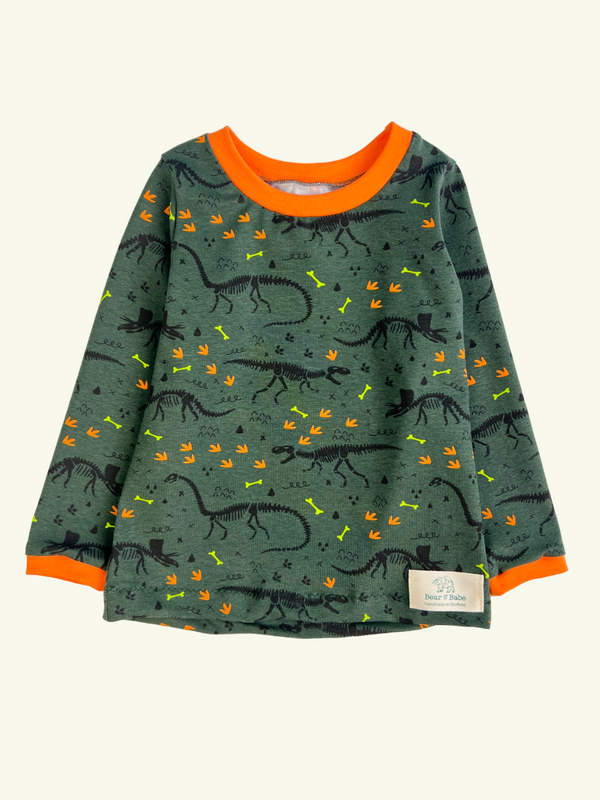 Dino Bones Baby and Children's Long Sleeved Tee