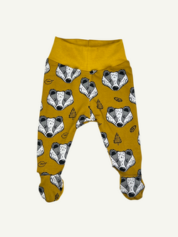 Ochre Badgers Baby and Children's Footed Leggings