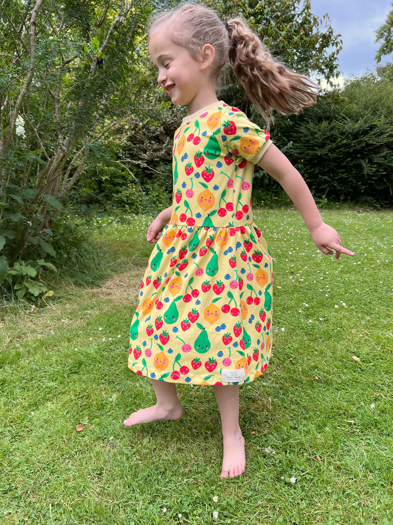 Yellow Fruits Baby and Children's Dress