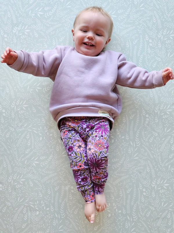 Purple Bloom Baby and Children's Leggings