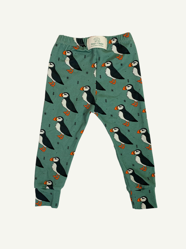 Green Puffins Baby and Children's Leggings