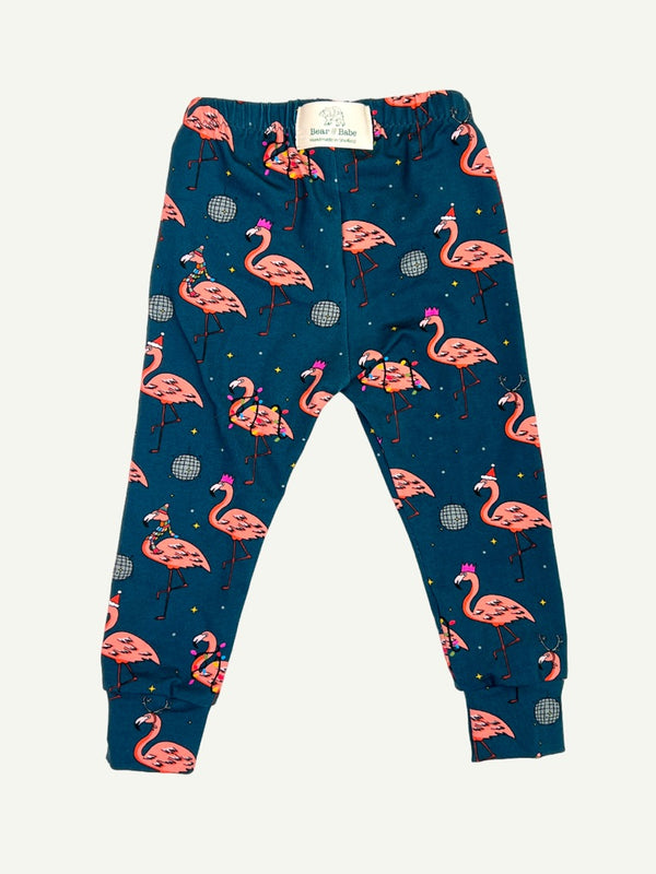 Flamingo Christmas Disco Baby and Children's Leggings