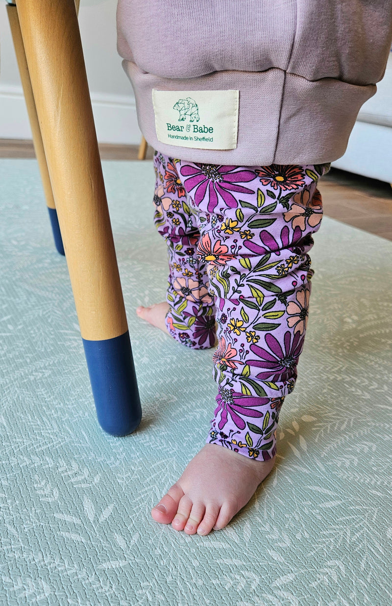 Purple Bloom Baby and Children's Leggings