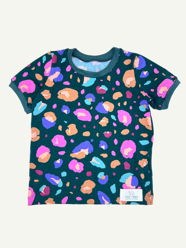 Retro Leopard Print Baby and Children's T-shirt