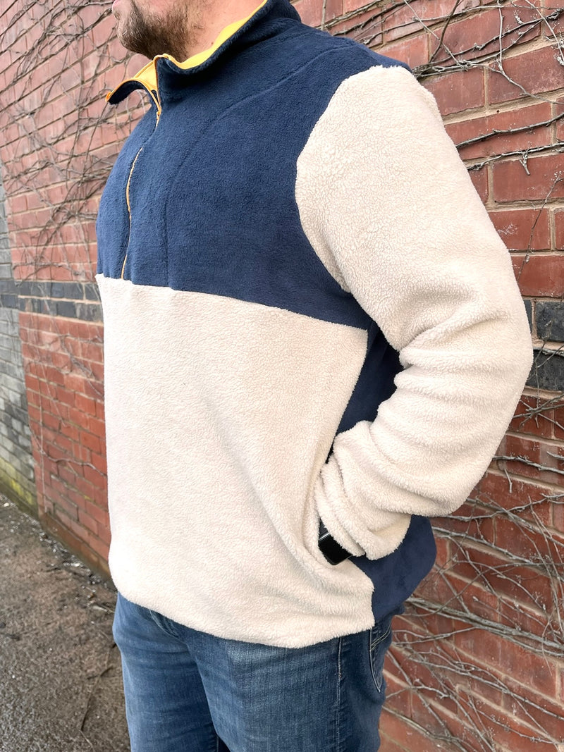 Navy & Stone Adult 1/2 Zip Fleece