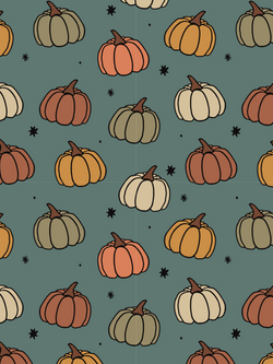 Khaki Green Pumpkins Baby and Children's Bib