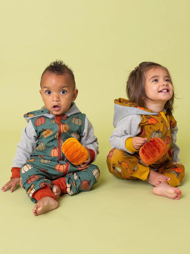 Ochre Pumpkins Baby and Children's Hooded Romper