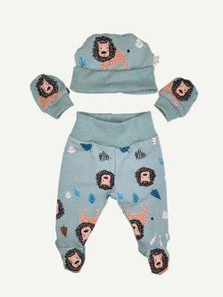 Mint Lions Newborn Baby Set