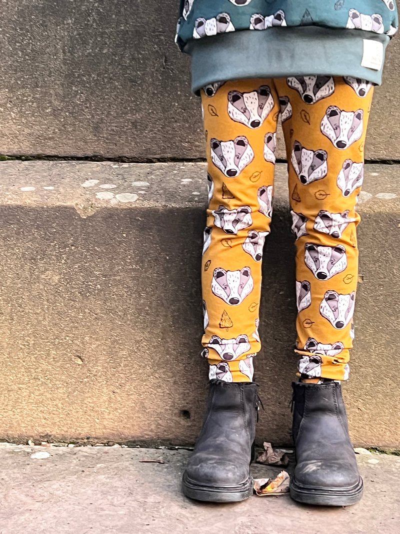 Ochre Badgers Baby and Children's Leggings