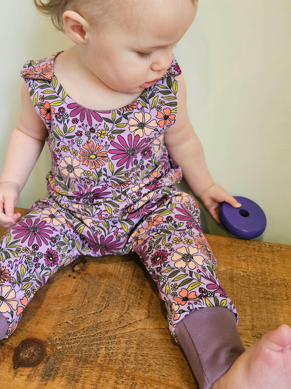 Purple Bloom Baby and Children's Romper