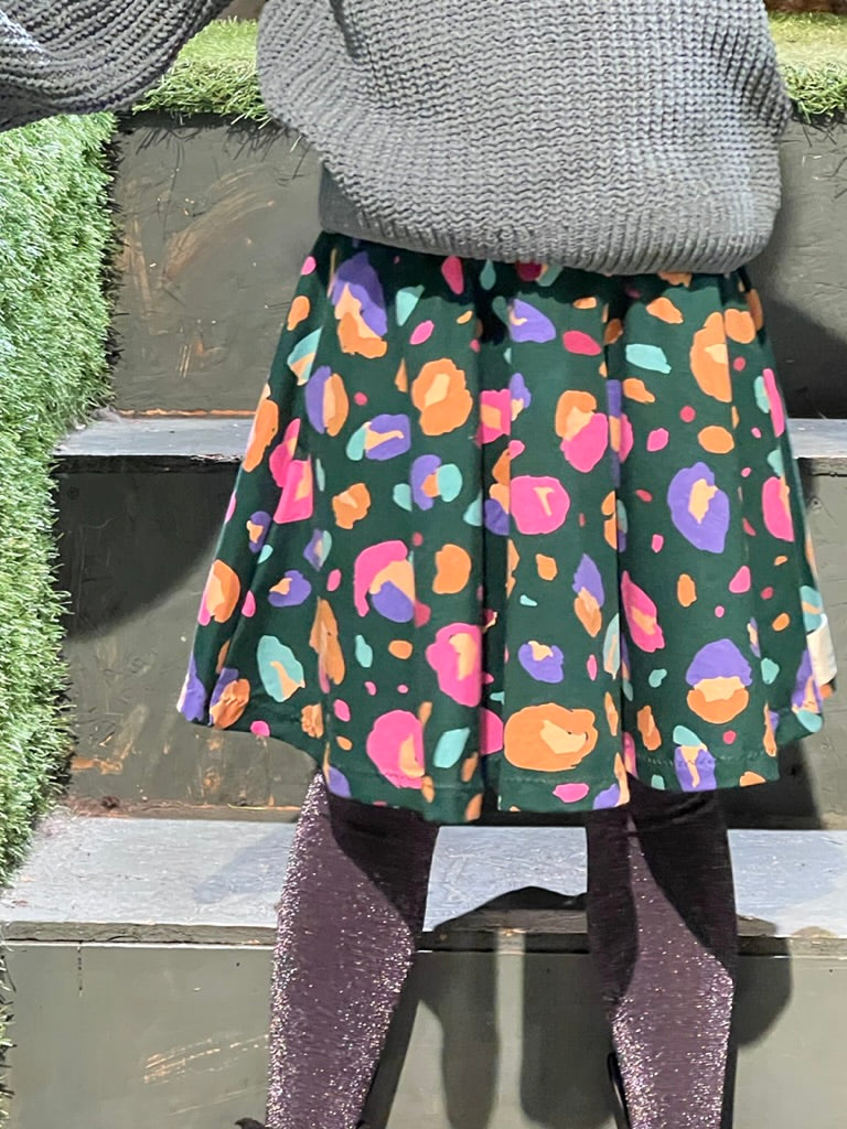 Retro Leopard Print Baby and Children's Skirt