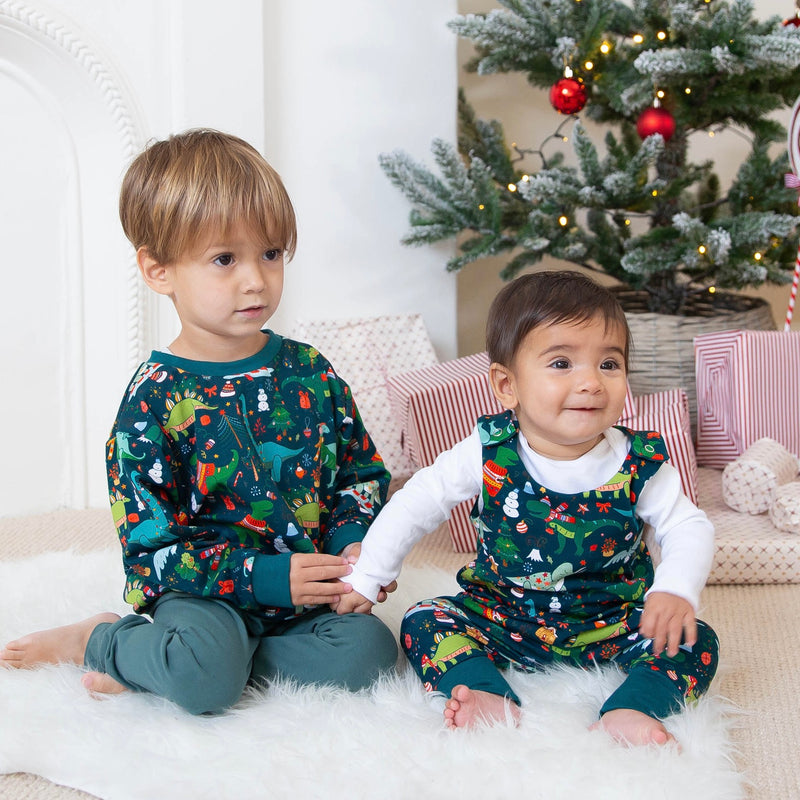 Christmas Dinosaurs Baby and Children's Romper