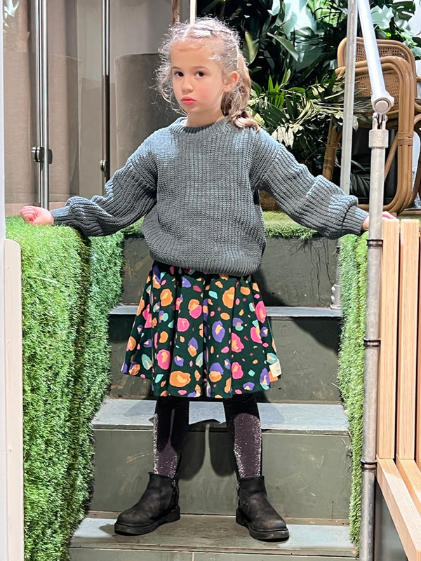 Retro Leopard Print Baby and Children's Skirt