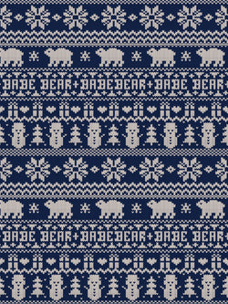 Navy Bear & Babe Fair Isle Adult Leggings