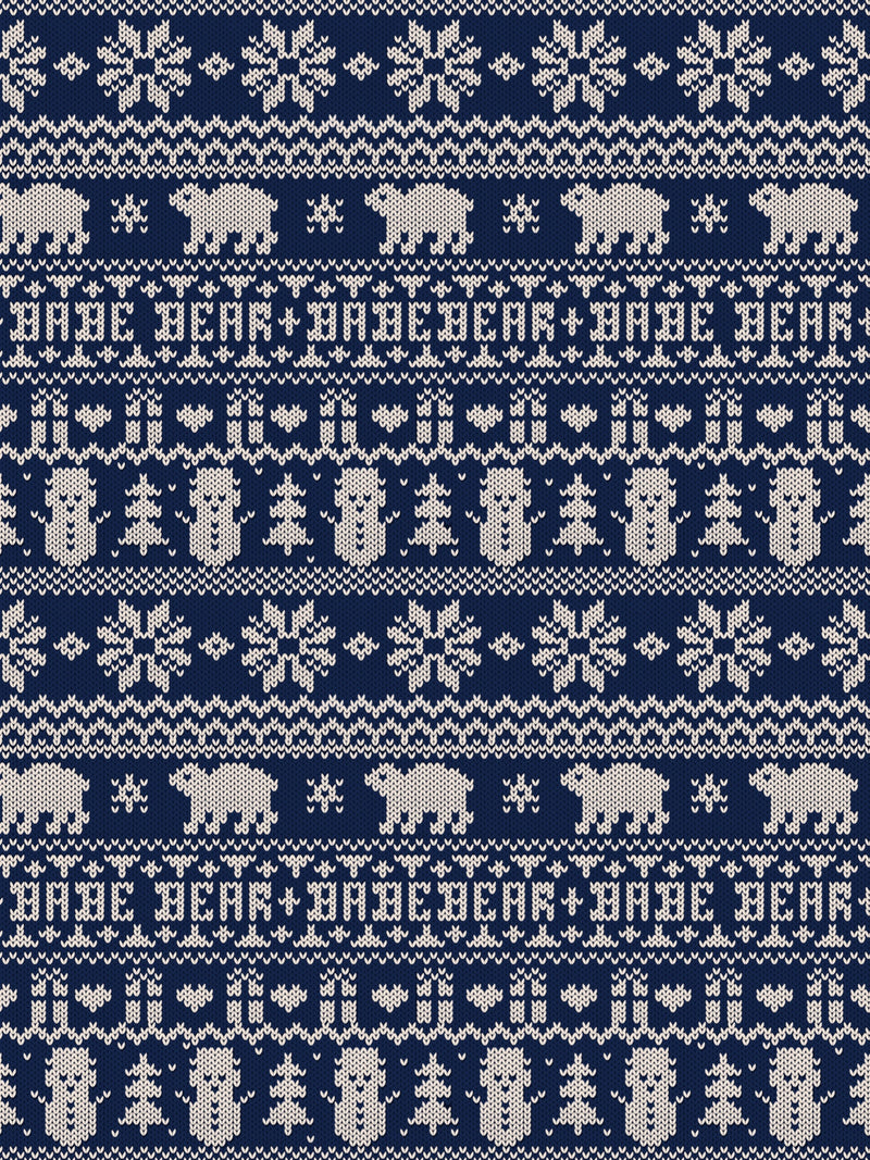 Navy Bear & Babe Fair Isle Adult Leggings