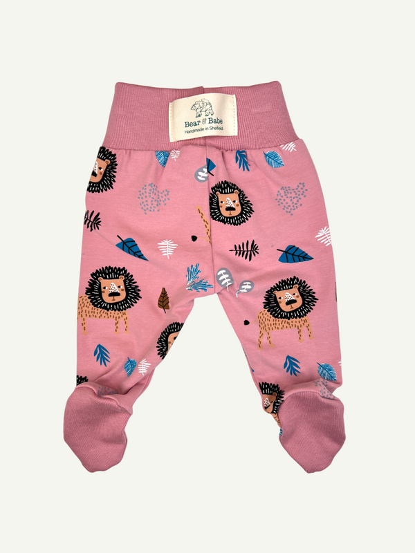 Rose Lions Baby and Children's Footed Leggings