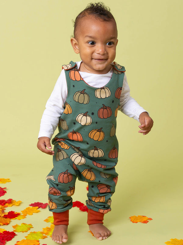 Khaki Green Pumpkins Baby and Children's Romper