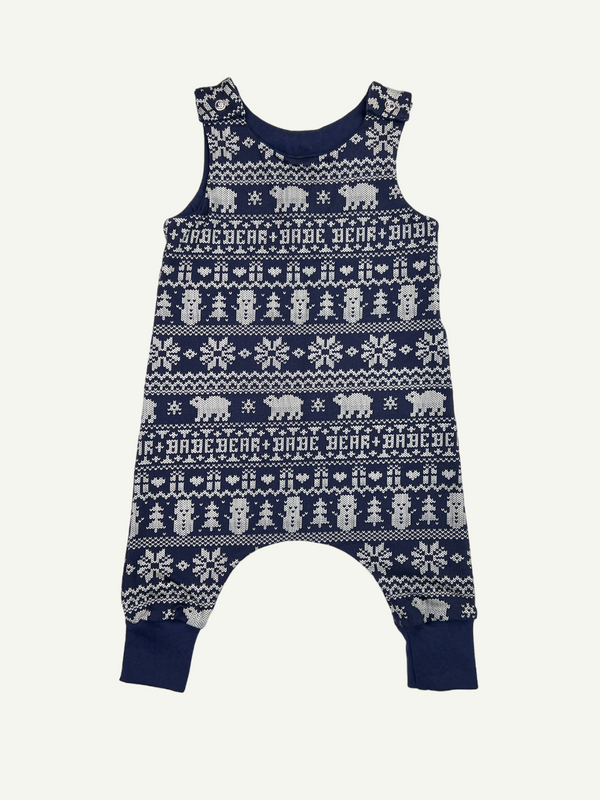 Navy Bear & Babe Fair Isle Baby and Children's Romper