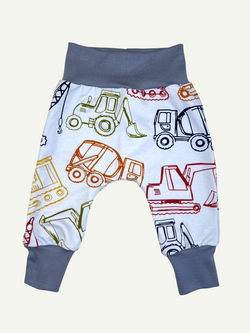 Blue Construction Site Baby and Children's Harem Pants