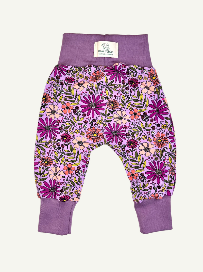 Purple Bloom Baby and Children's Harem Pants