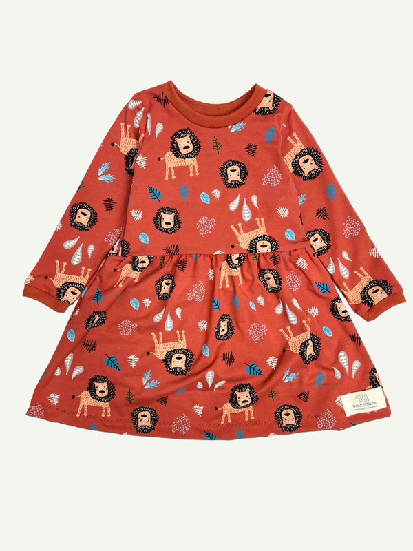 Rust Lions Baby and Children's Dress