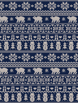 Navy Bear & Babe Fair Isle Adult Sweater