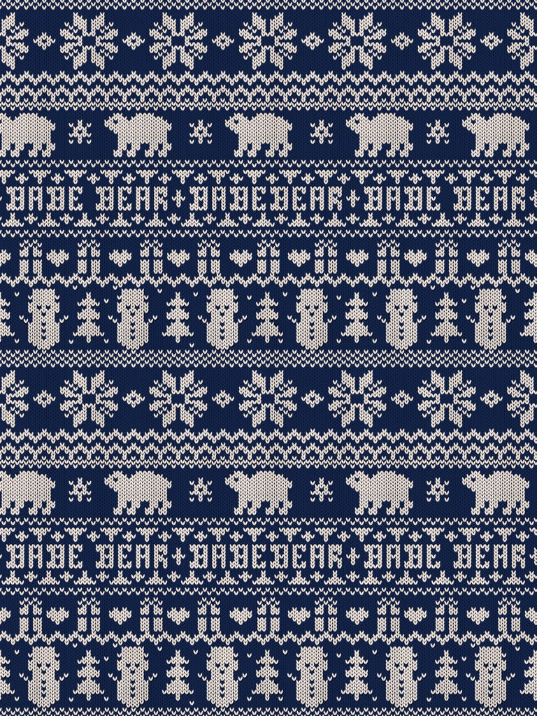 Navy Bear & Babe Fair Isle Adult Sweater