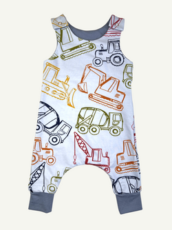 Blue Construction Site Baby and Children's Romper