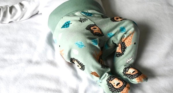 Mint Lions Baby and Children's Footed Leggings