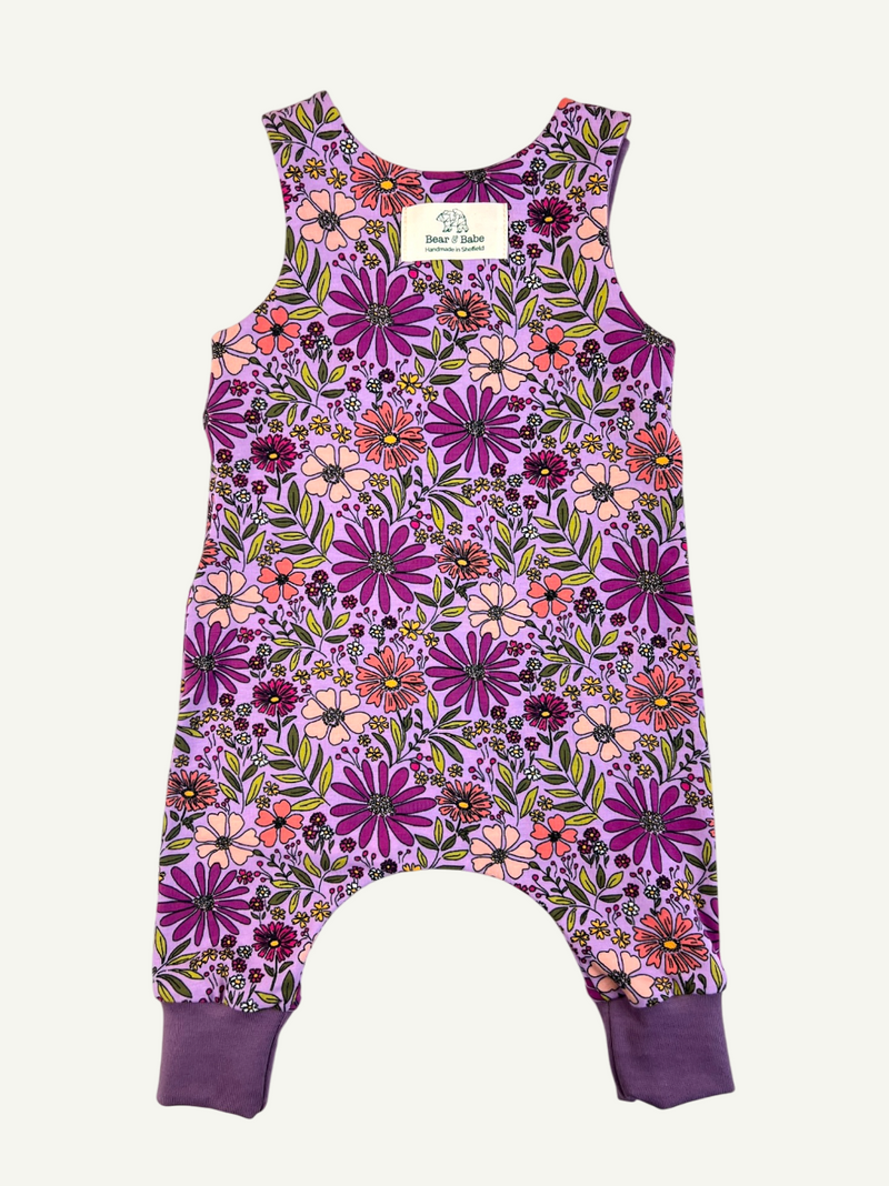 Purple Bloom Baby and Children's Romper