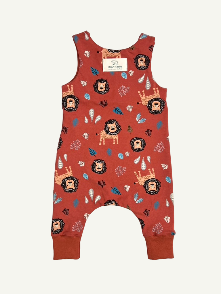 Rust Lions Baby and Children's Romper