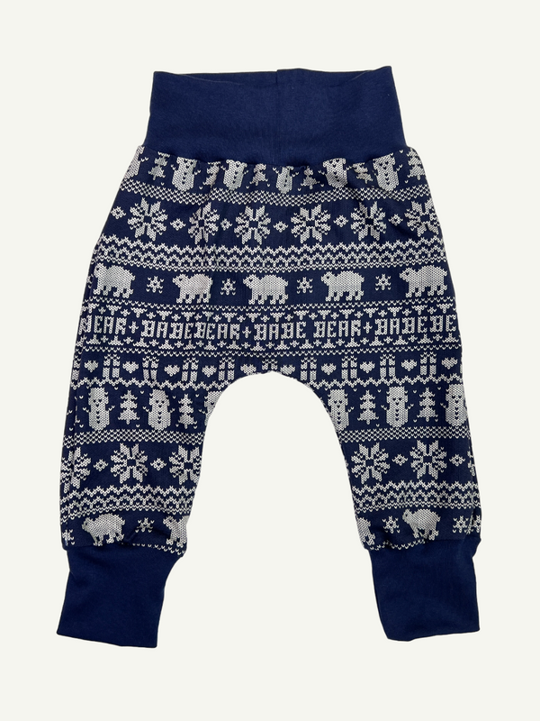 Navy Bear & Babe Fair Isle Baby and Children's Harem Pants